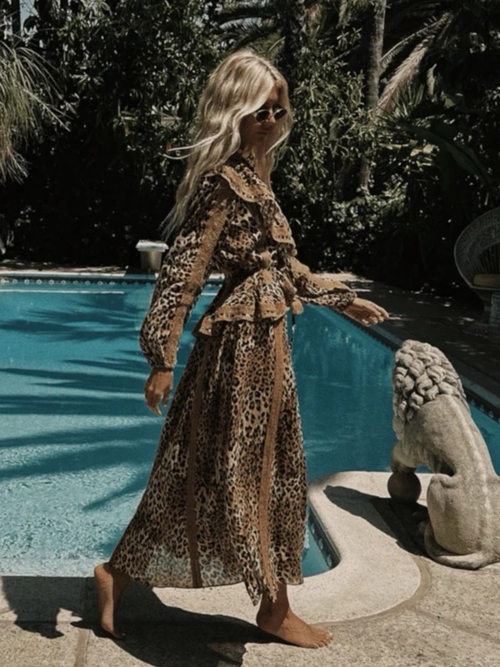 SPELL NWT - Samantha Lace Gown Vintage Leopard - Size S - Picture 2 of 10